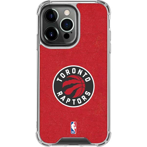 NBA Toronto Raptors Distressed iPhone 14 Pro Clear Case